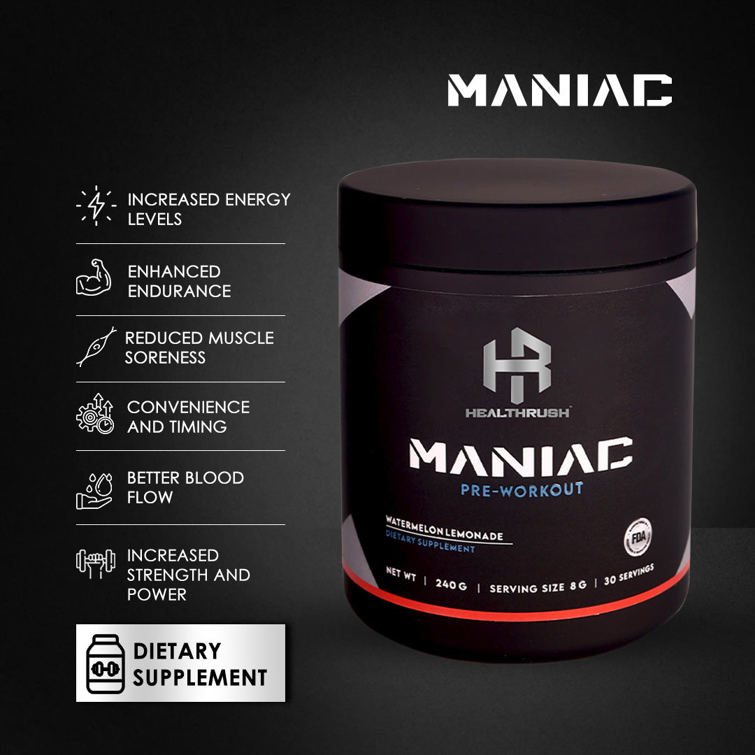 Healthrush Pre-Workout Formula Watermelon Lemonade Powder